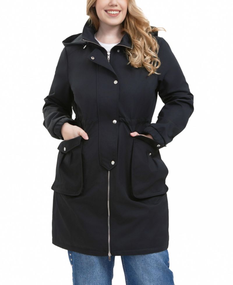 Plus Size Hooded Anorak Jacket