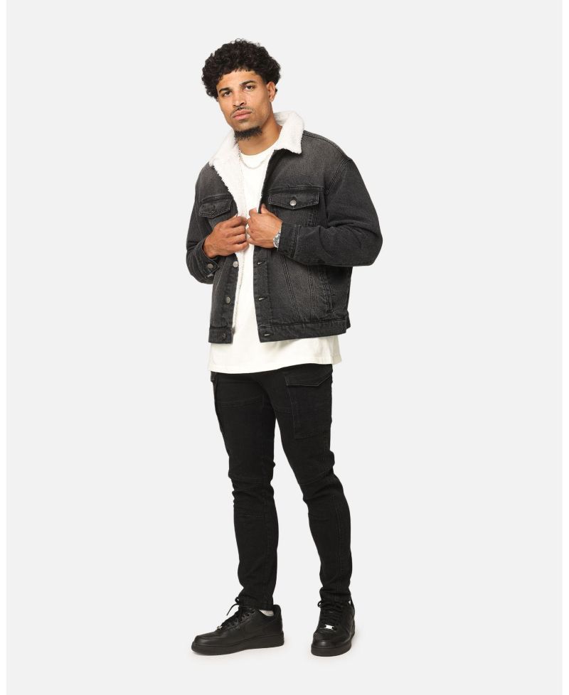 Men's Sherpa Boxy Denim Jacket