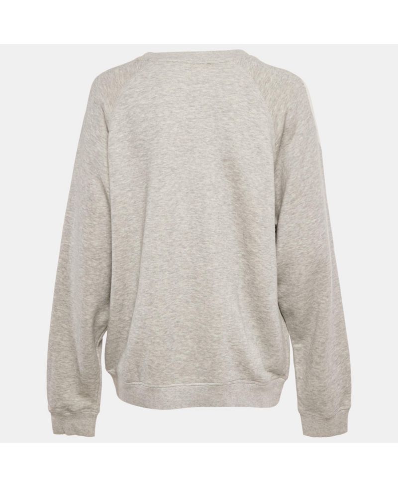 Women's Logo Print Cotton Melange Crew Neck Sweatshirt