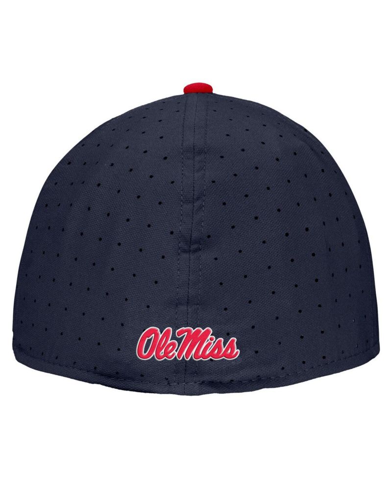 Men's Navy Ole Miss Rebels On-Field True Performance Baseball Fitted Hat