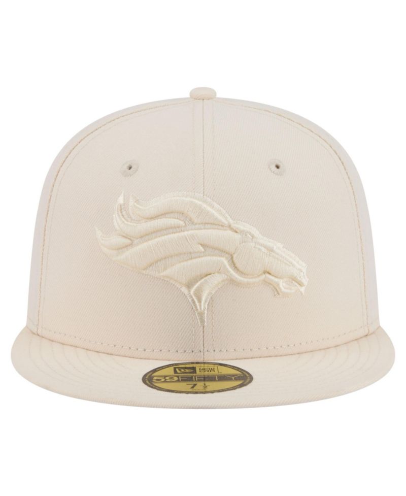 Men's Cream Denver Broncos Color Pack 59FIFTY Fitted Hat