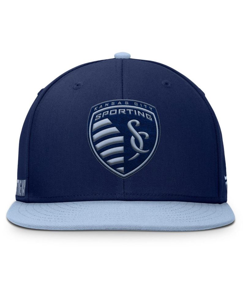 Men's Navy Sporting Kansas City Sitter Snapback Hat