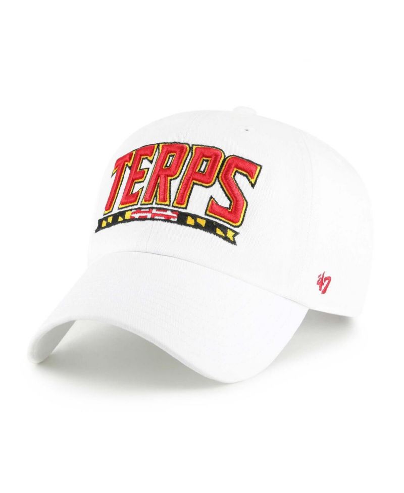 Men's White Maryland Terrapins Clean Up Adjustable Hat