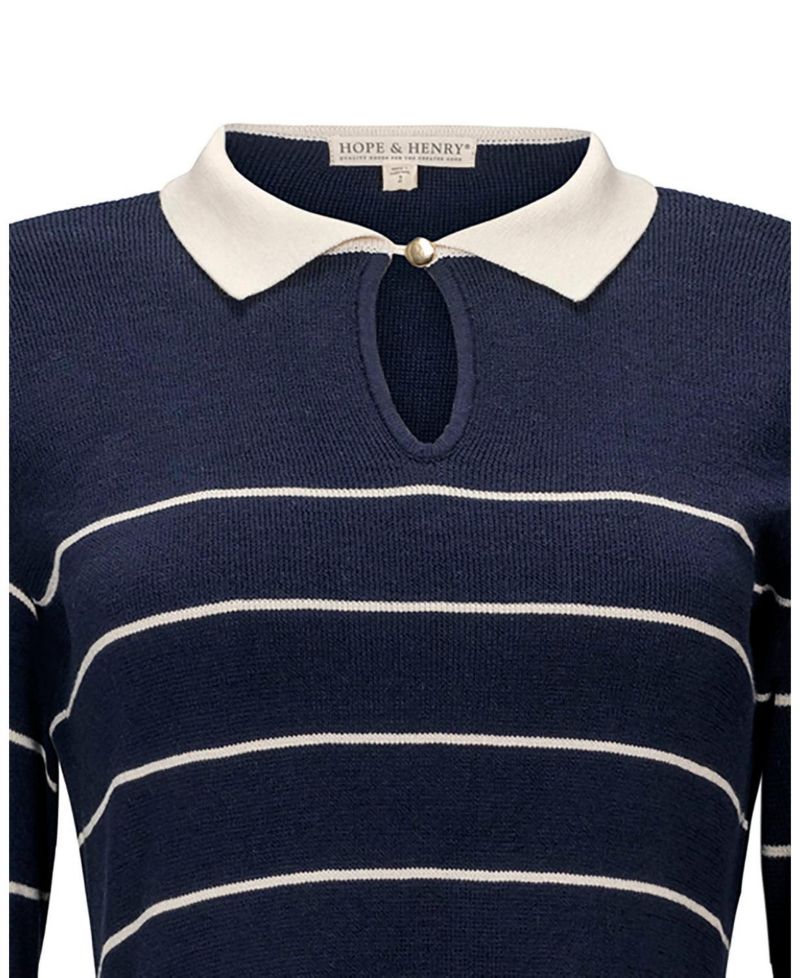 Women's Hope and Henry Organic Long Sleeve Collared Sweater Dress