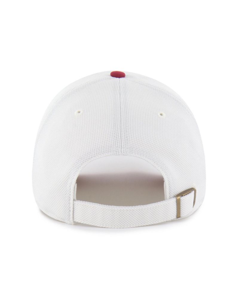 Men's '47 White/Cardinal Arizona Cardinals Pique Patch Clean Up Adjustable Hat