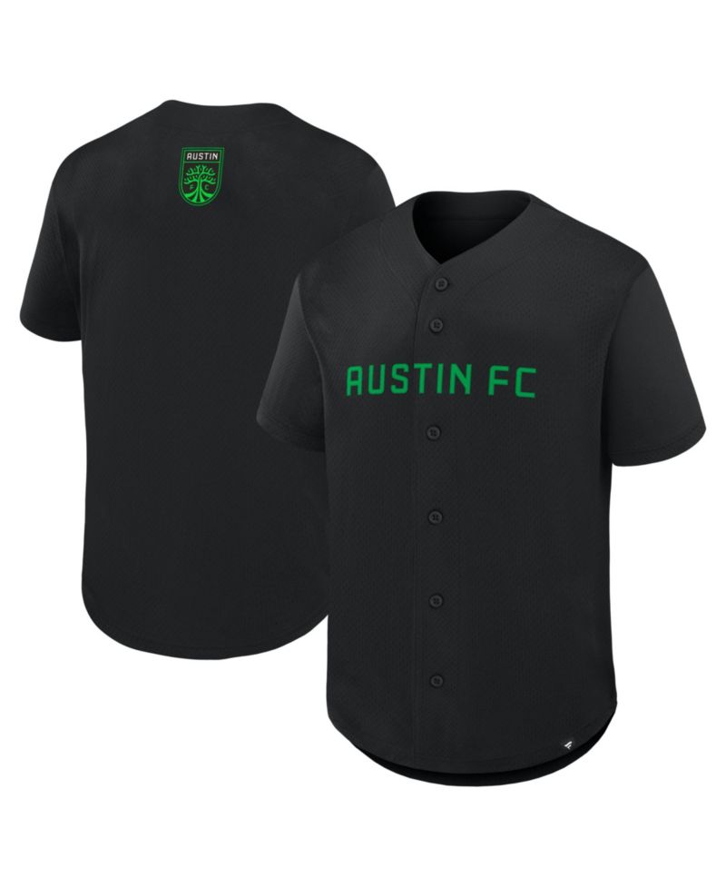 Men's Black Austin FC Maximum Intensity Button-Up Jersey