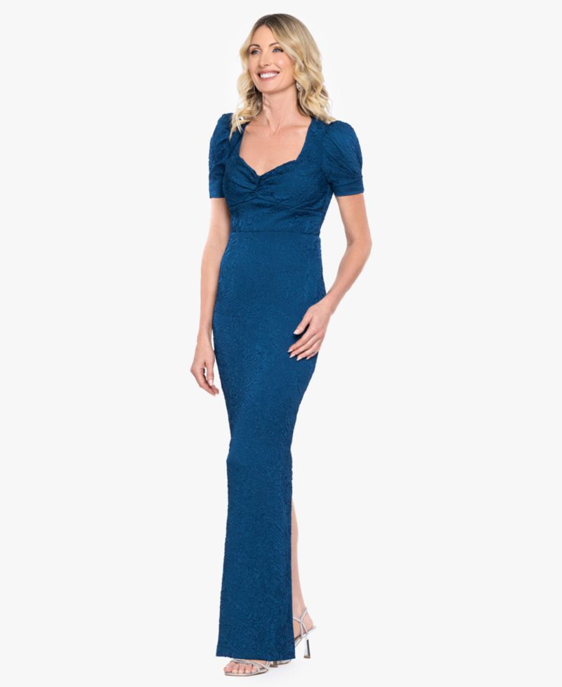 Women's Sweetheart Neck Puff Short-Sleeve Gown