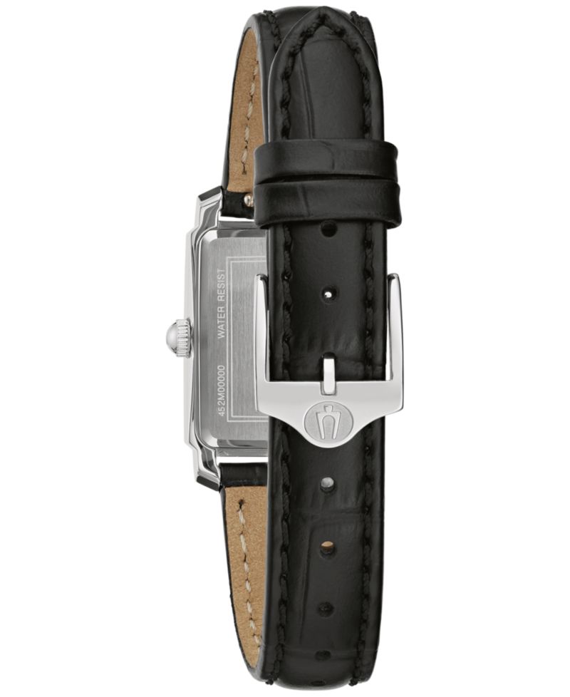 Women's Sutton Black Leather Strap Watch 21mm