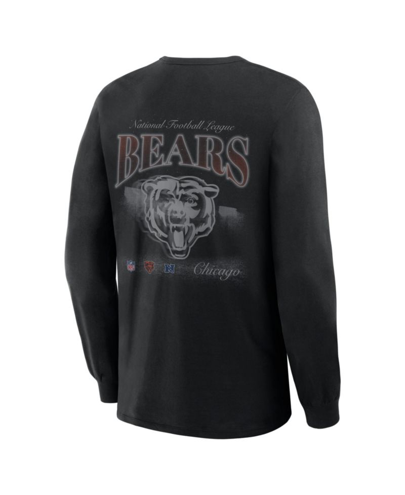 Men's Black Chicago Bears Midnight Falls Long Sleeve T-Shirt