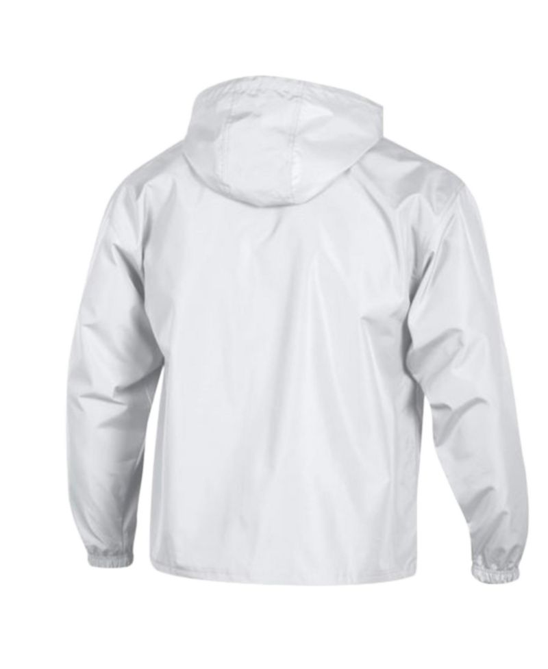Men's White Wisconsin Badgers Cloud Packable Half-Zip Hooded Jacket