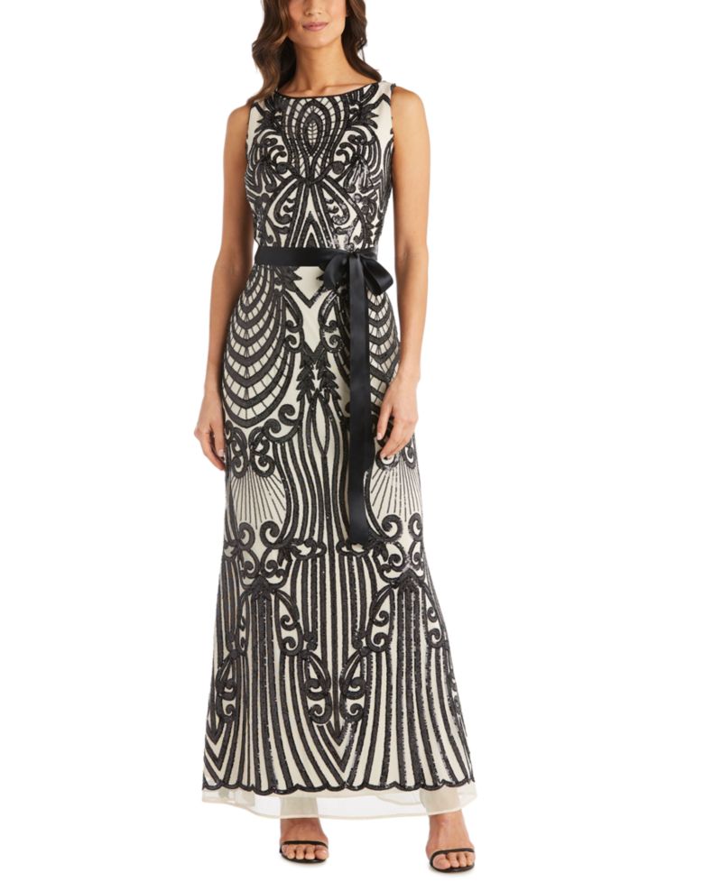 Sequin-Embellished Gown