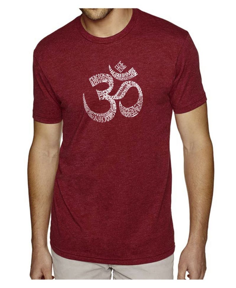 Men's Cotton/Poly Blend Word Art T-Shirt - Om
