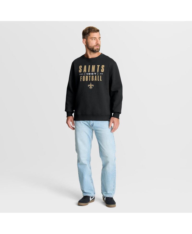 Men's Black New Orleans Saints Powerful Throw Legacy Pullover Sweatshirt