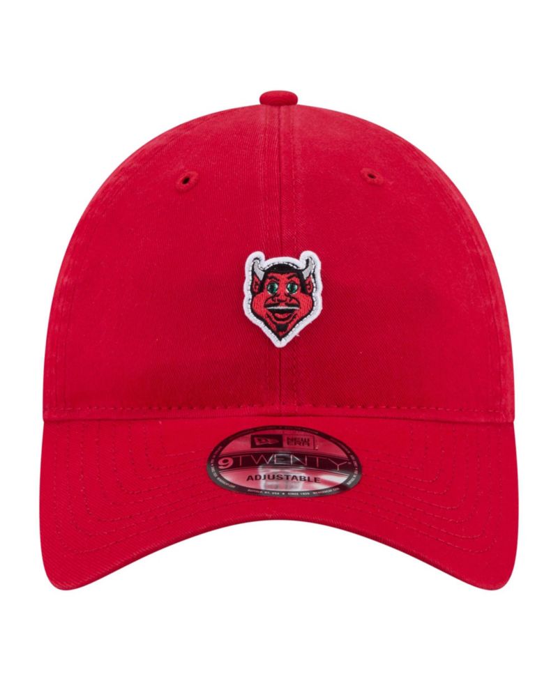 Men's and Women's Red New Jersey Devils Mascot Patch 9TWENTY Adjustable Hat