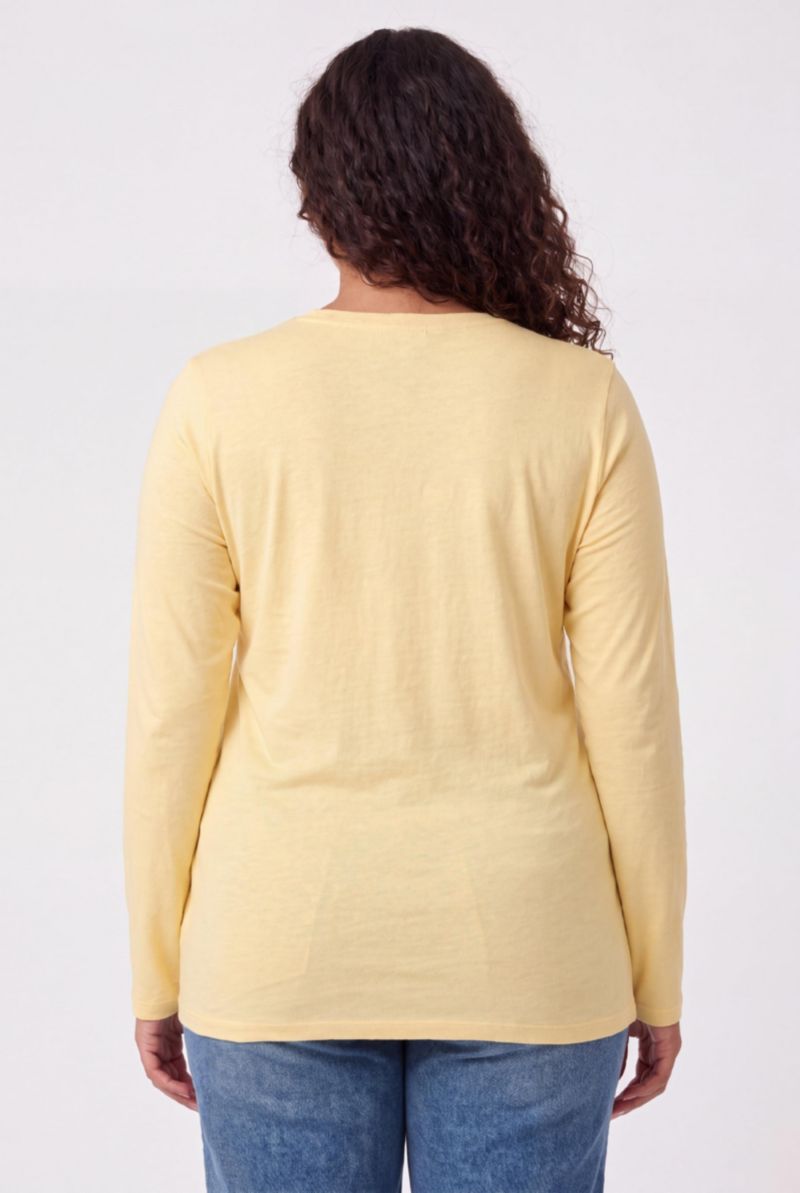 Women's Plus Size Perfect Long-Sleeve Crewneck Tee