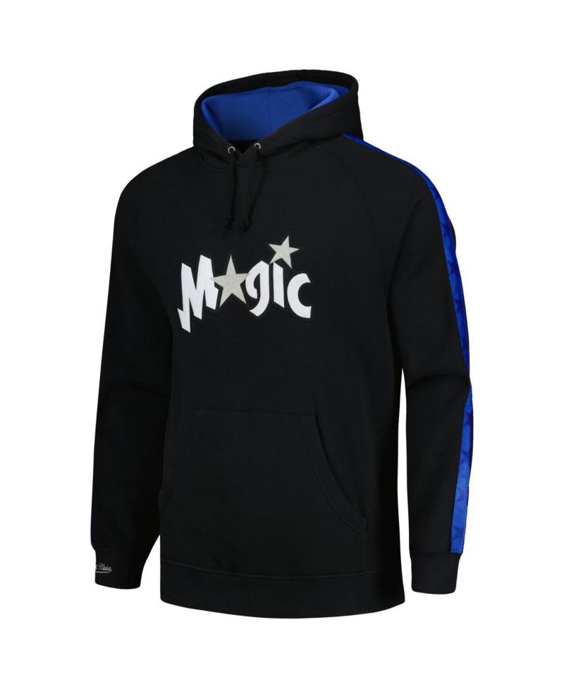Men's Black Orlando Magic Hardwood Classics Nights Raglan Pullover Hoodie