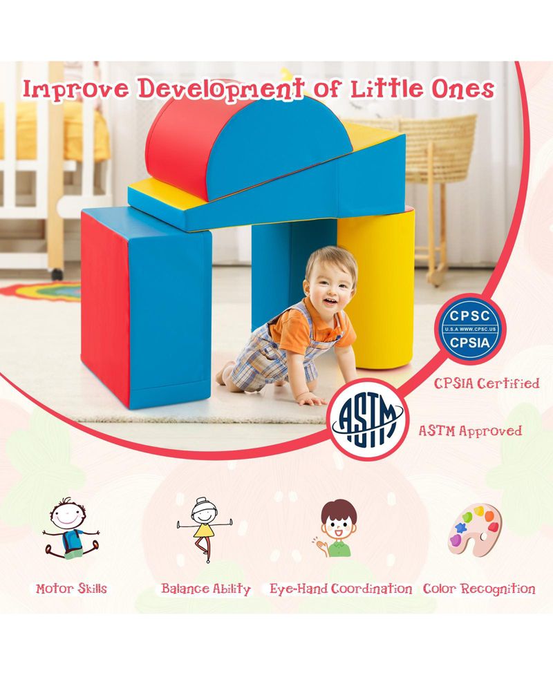 5-Piece Kids Climb and Crawl Activity Playset
