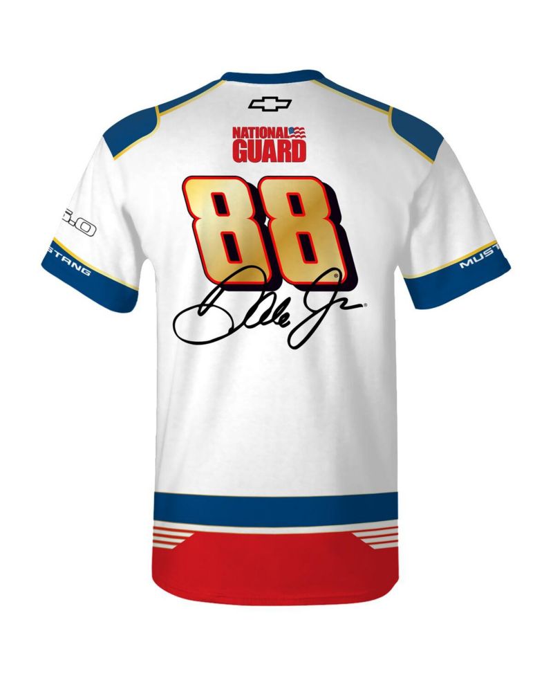 Men's White Dale Earnhardt Jr. National Guard Legend Uniform T-Shirt