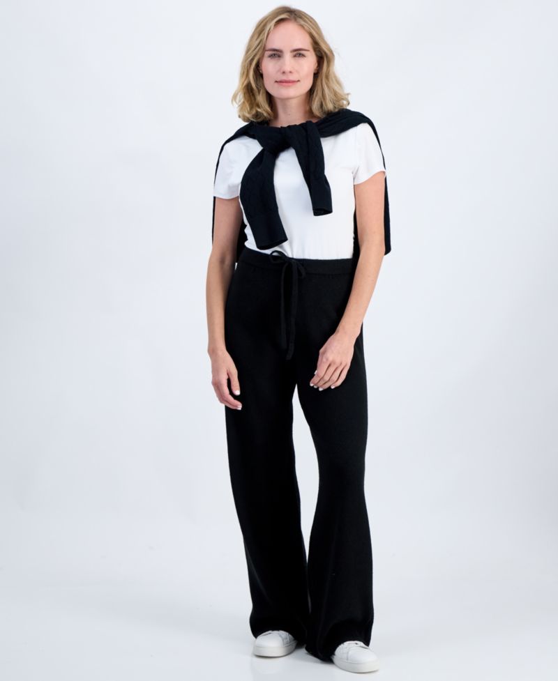 Petite Luxsoft Wide-Leg Pull-On Pants, Macy's Exclusive