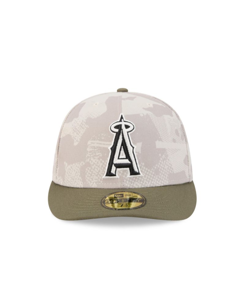 Men's Light Beige/Olive Los Angeles Angels 2025 Armed Forces Day 59FIFTY Fitted Hat