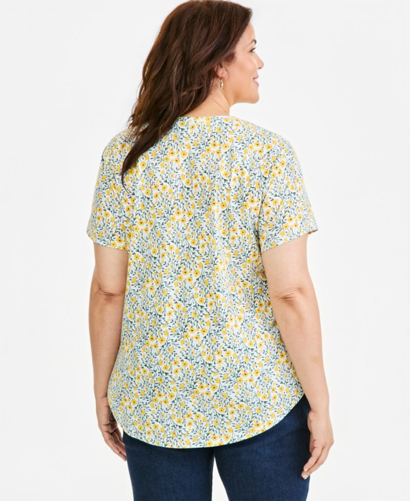 Petite Printed Short-Sleeve Crewneck Tee