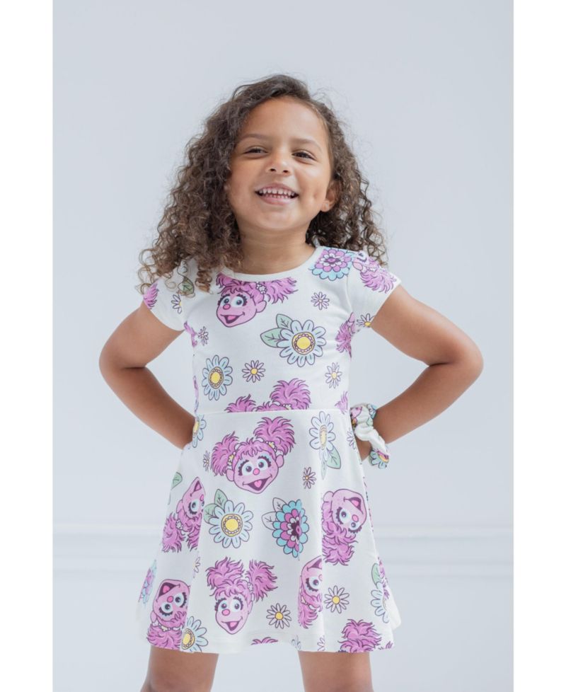 Baby Girls 2-Piece Skater Dress and Scrunchie Set