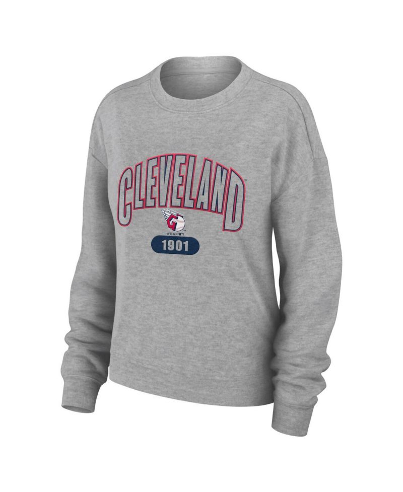Women's Gray Cleveland Guardians Knitted Lounge Set