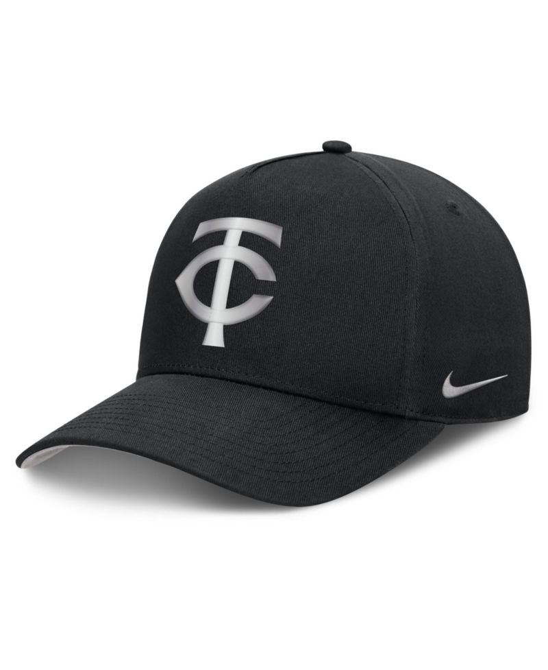 Men's Black Minnesota Twins Rise Dri-FIT A-Frame Adjustable Hat