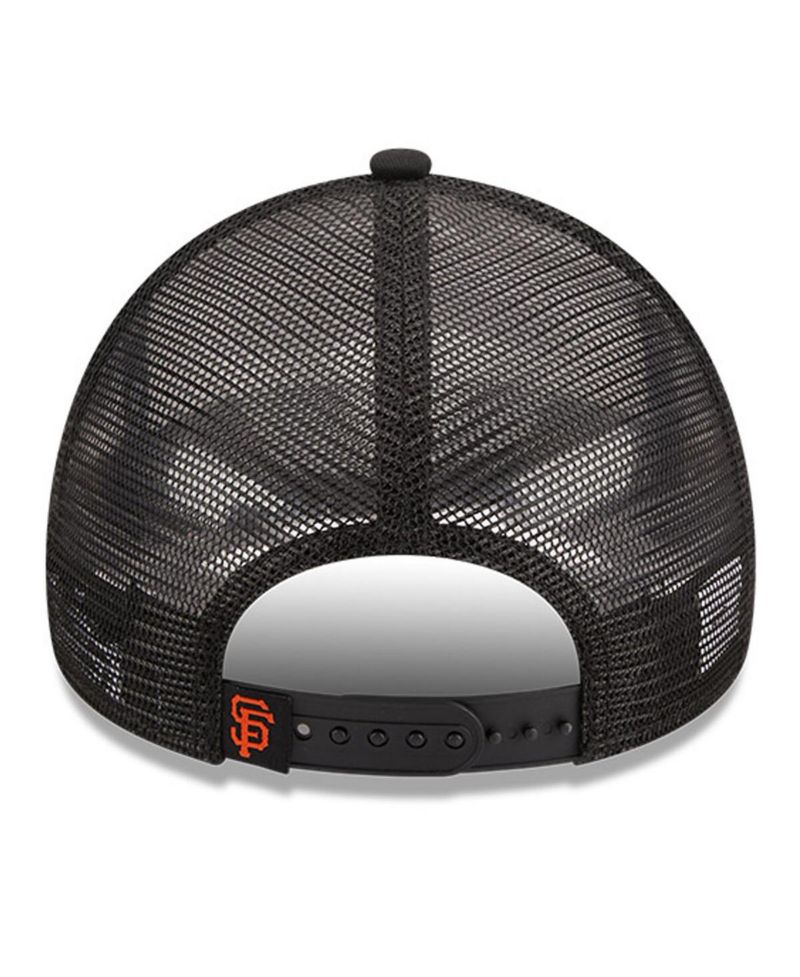 Men's White, Black San Francisco Giants Stacked A-Frame Trucker 9FORTY Adjustable Hat