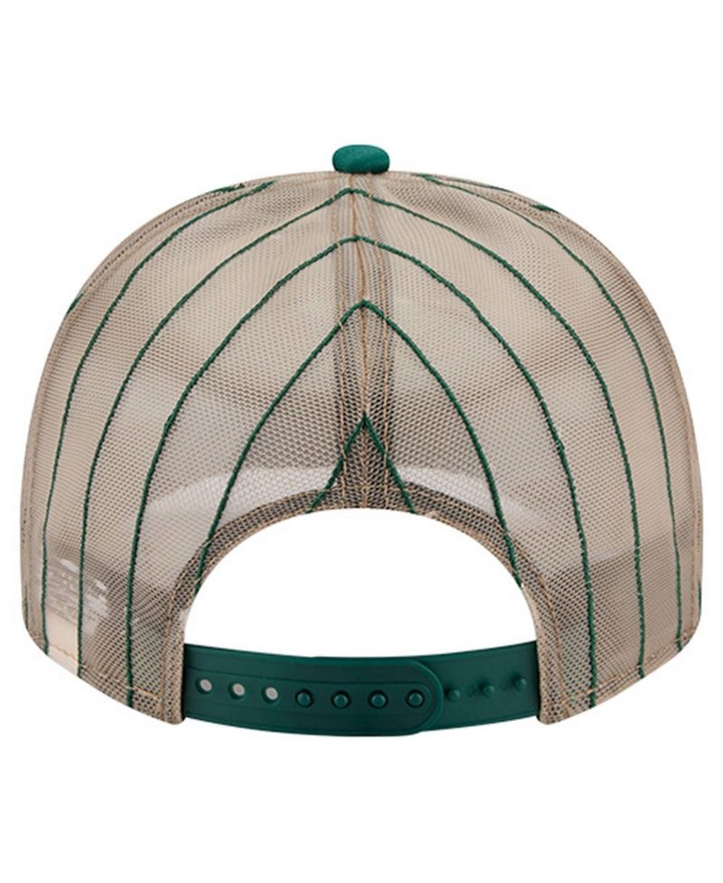 Men's Kelly Green Oakland Athletics Vintage Arched Foam Front 9FIFTY A-Frame Adjustable Trucker Hat