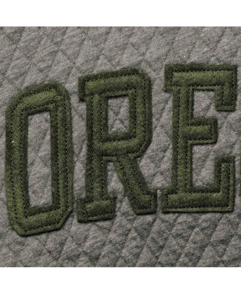Women's Heather Charcoal Oregon Ducks Moose Quilted Pullover Sweatshirt
