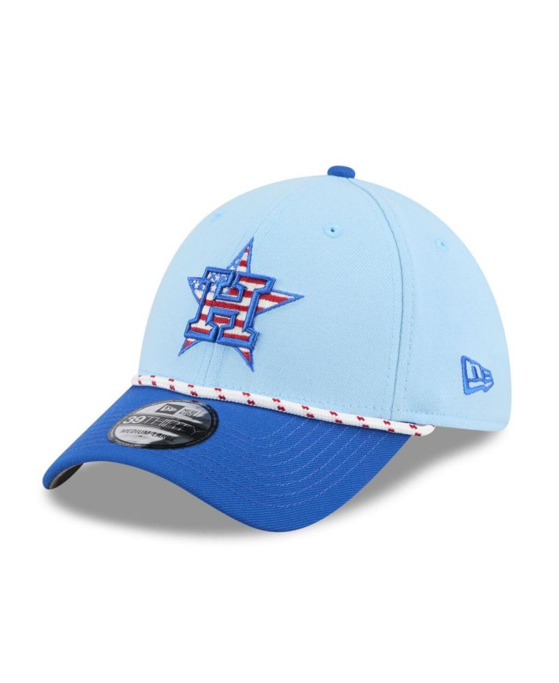 Men's Light Blue/Blue Houston Astros 2025 Fourth of July 39THIRTY Flex Hat