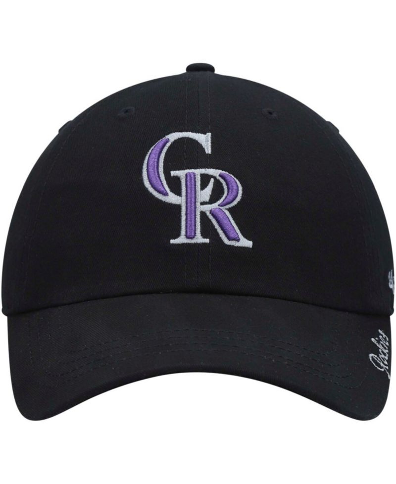 Women's Black Colorado Rockies Team Miata Clean Up Adjustable Hat