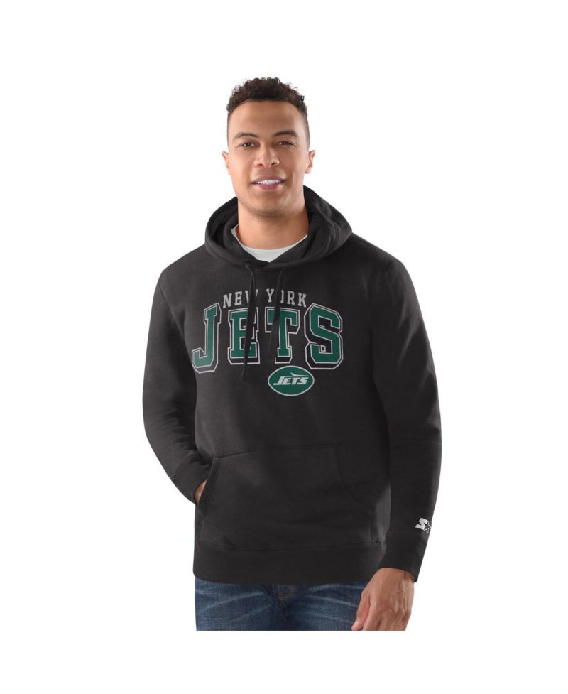 Men's Charcoal New York Jets Vintage Pullover Hoodie