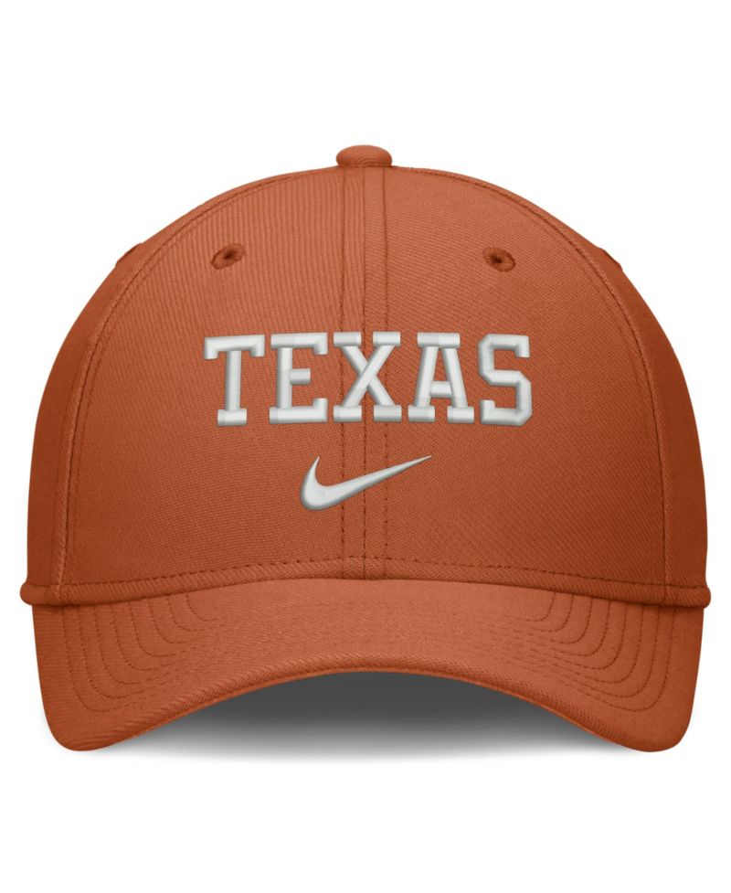 Men's Texas Orange Texas Longhorns Rise On-Field SwooshFlex Dri-FIT Flex Hat