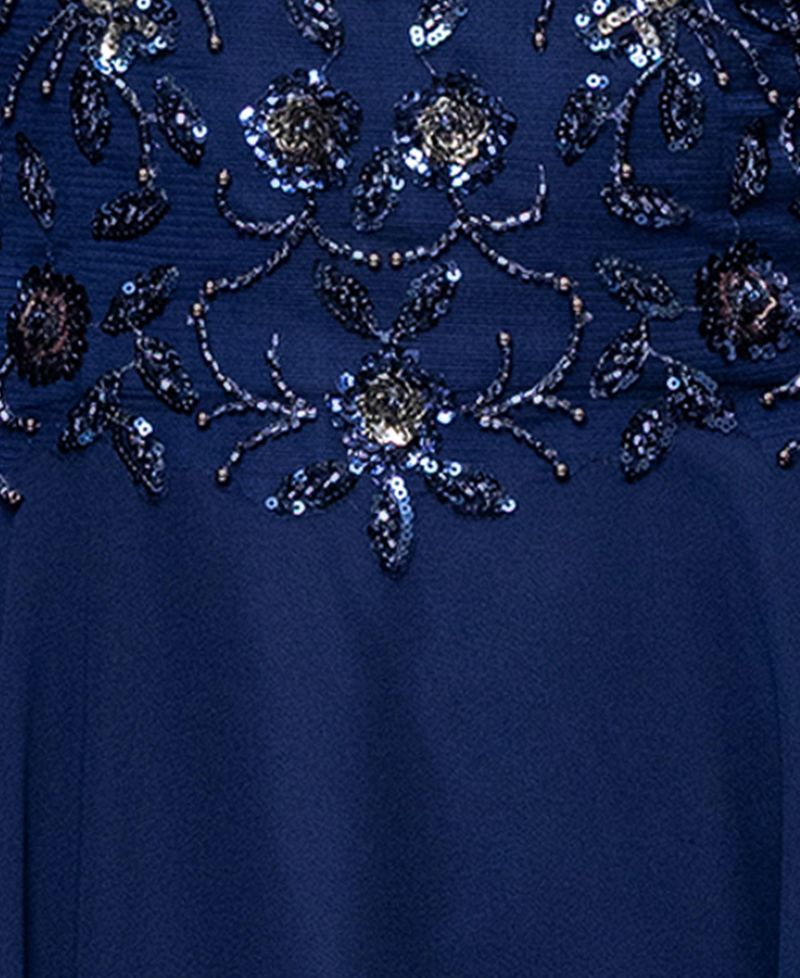 Women's Long-Sleeve Boat Neck Gown