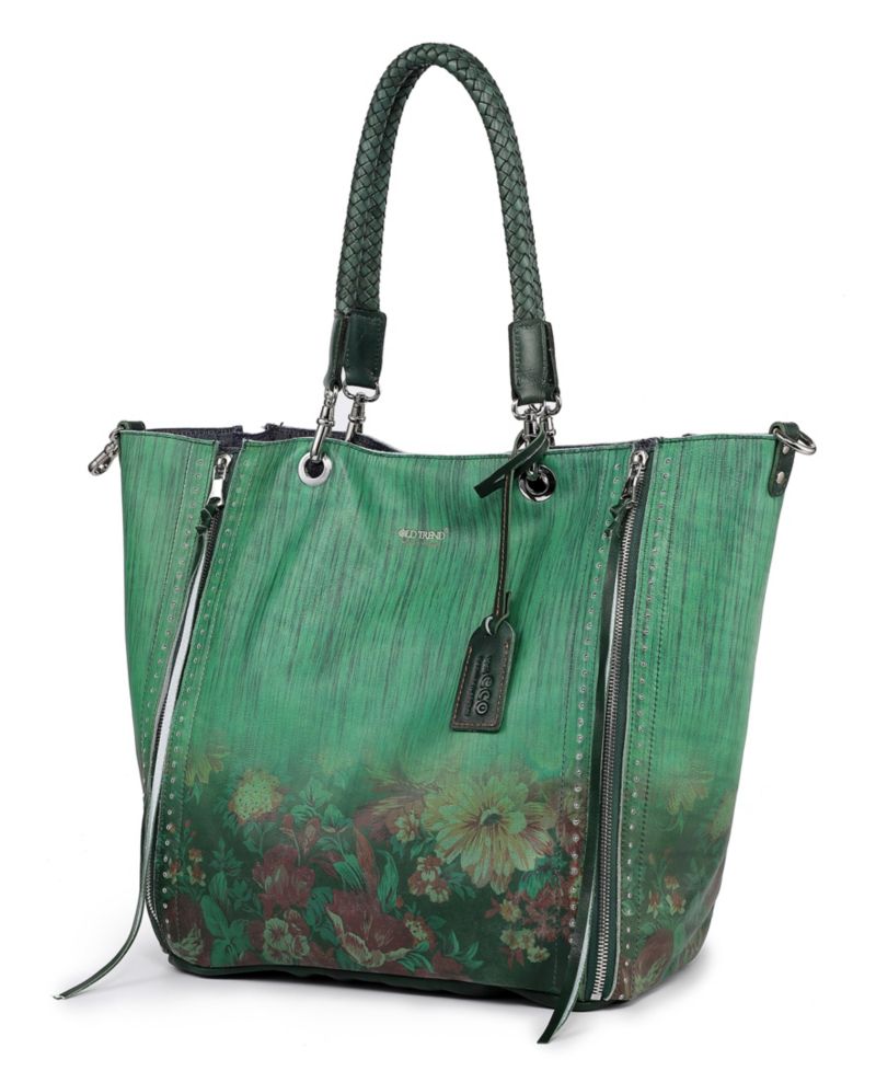 Women's Barracuda Hand Painted Clasp Closure Tote Bag