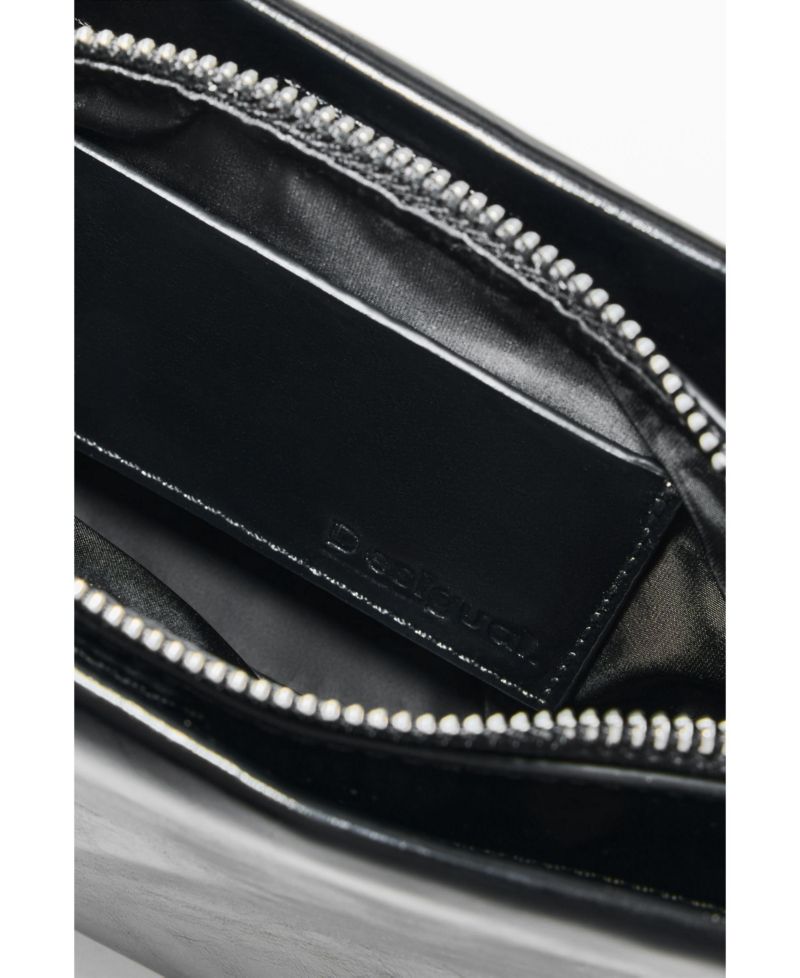 Medium Faux Leather Charm Bag