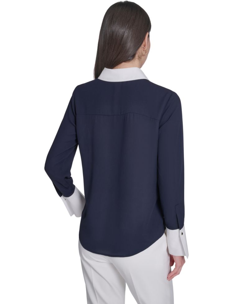 Women's Slim-Fit Button-Up Top