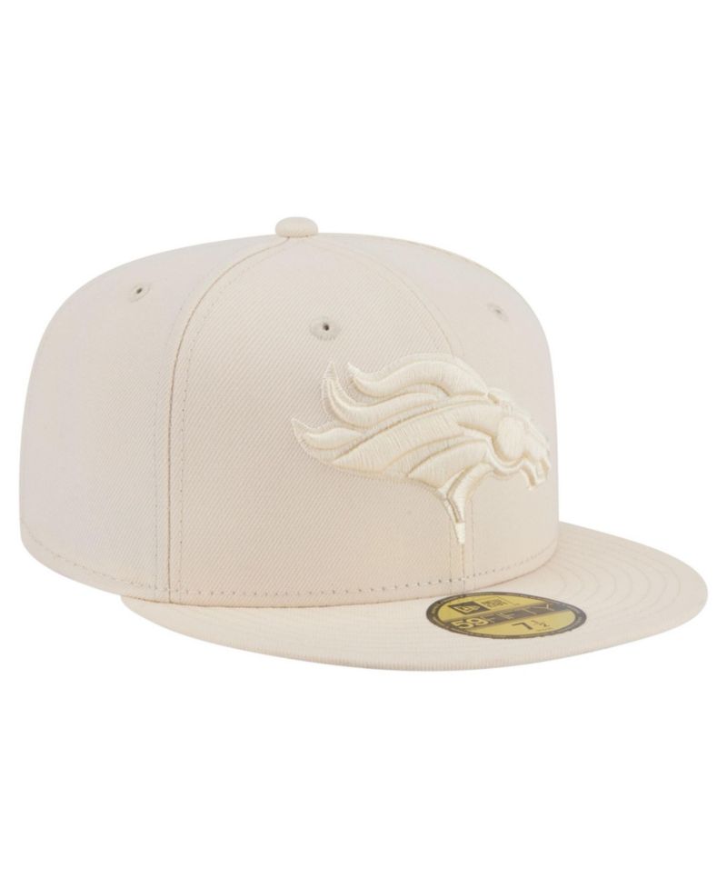 Men's Cream Denver Broncos Color Pack 59FIFTY Fitted Hat