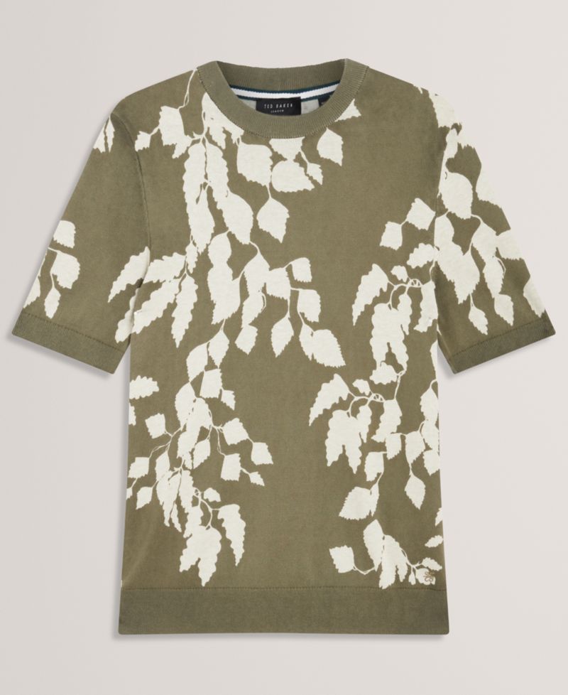Men's Alddat Leaf Knitted T-Shirt