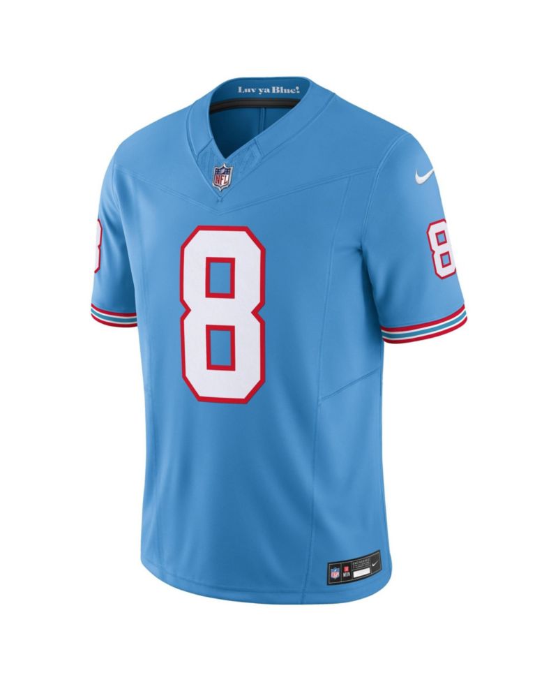 Men's Will Levis Light Blue Tennessee Titans Alternate Oilers Throwback Vapor F.U.S.E. Limited Jersey