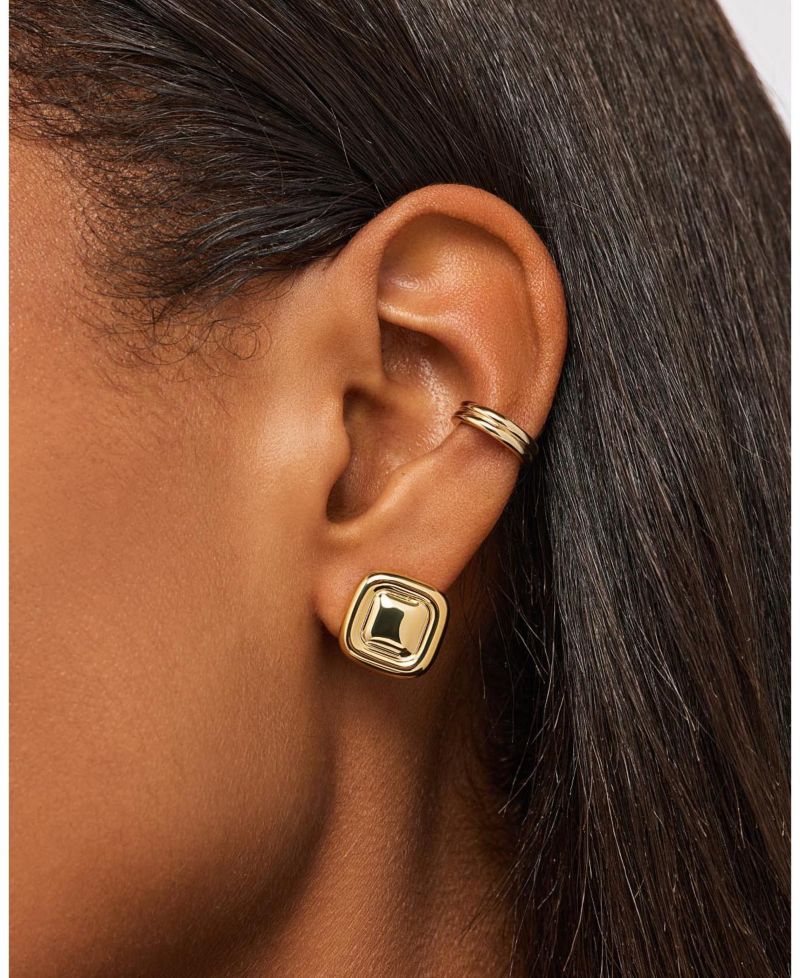 Clara 14K Gold-Plated Stud Earrings