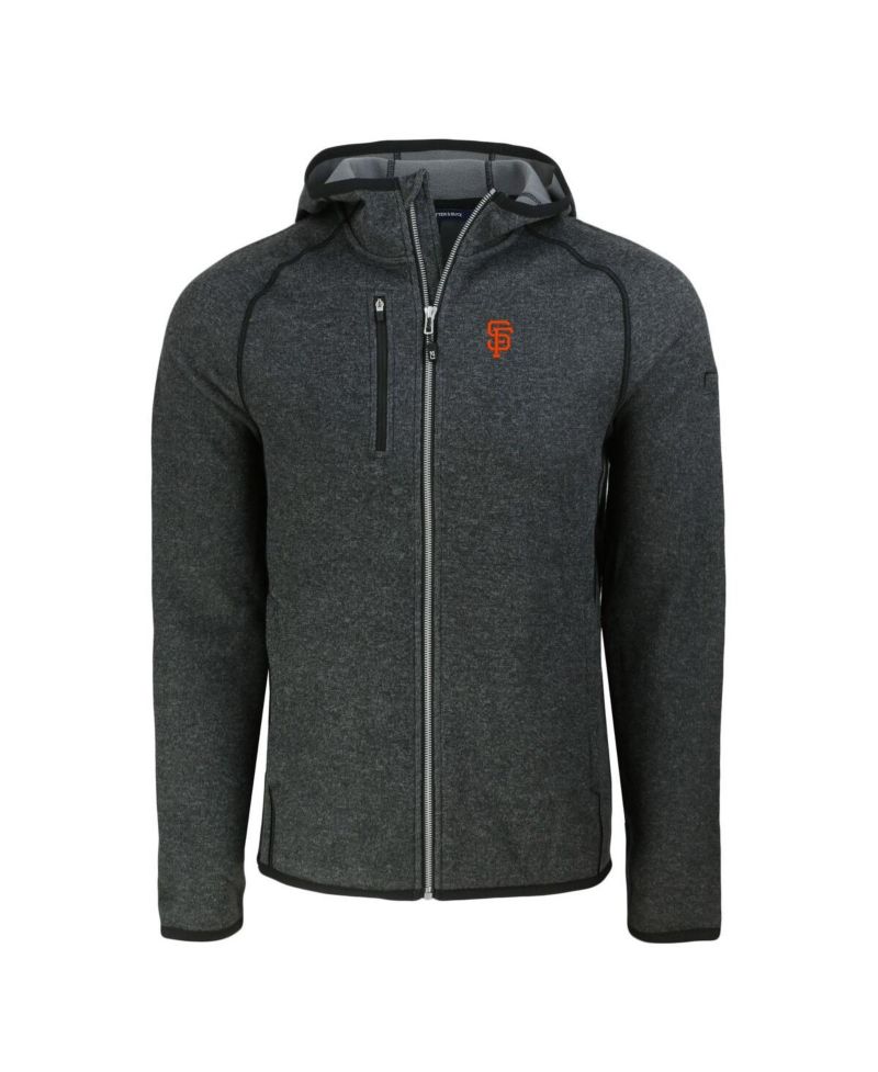 Men's Heather Charcoal San Francisco Giants Mainsail Full-Zip Hooded Jacket