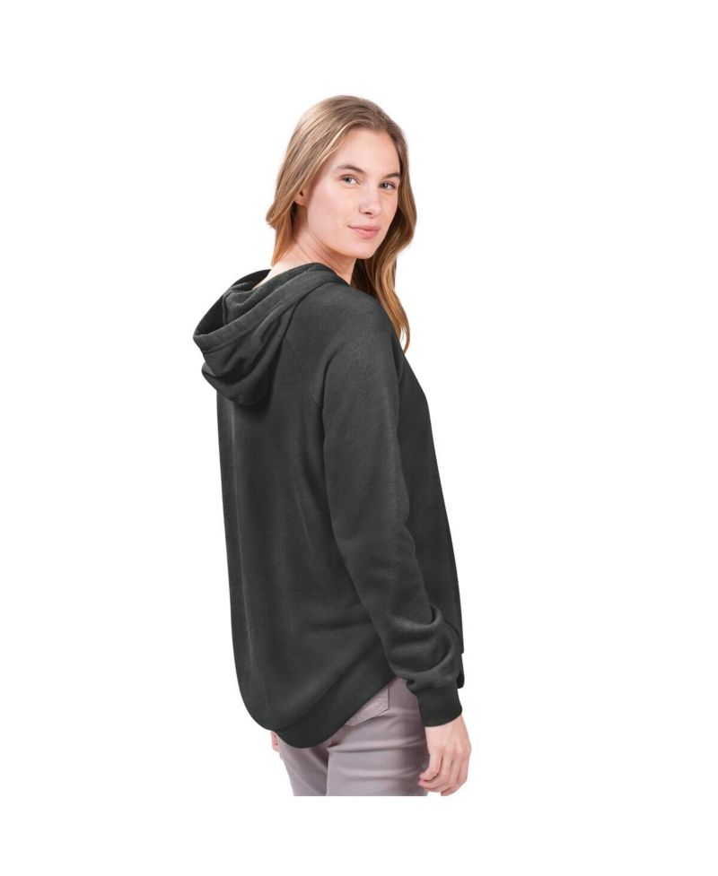 G-Ill 4Her by Carl Banks Women's Heather Charcoal Chicago Cubs Jordan Angel Raglan Fleece Pullover Hoodie