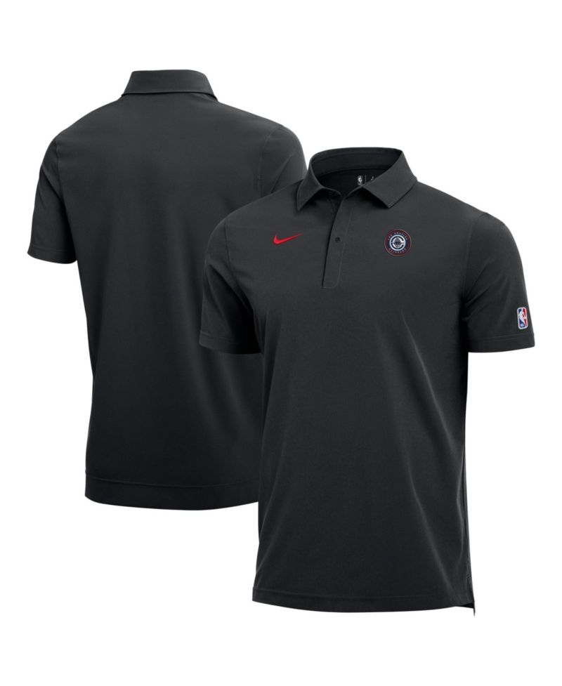 Men's Black LA Clippers 2025/26 Authentic Dri-FIT Coaches Polo Shirt