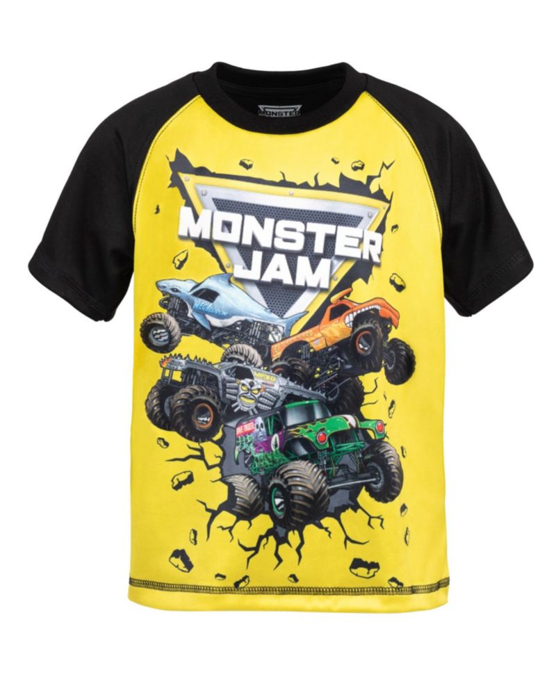 Toddler Boys 3 Pack T-Shirts to Grave Digger El Toro Loco Megalodon
