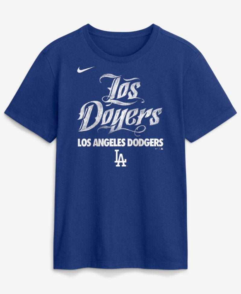 Men's Royal Los Angeles Dodgers City Connect Handwriting Club T-Shirt