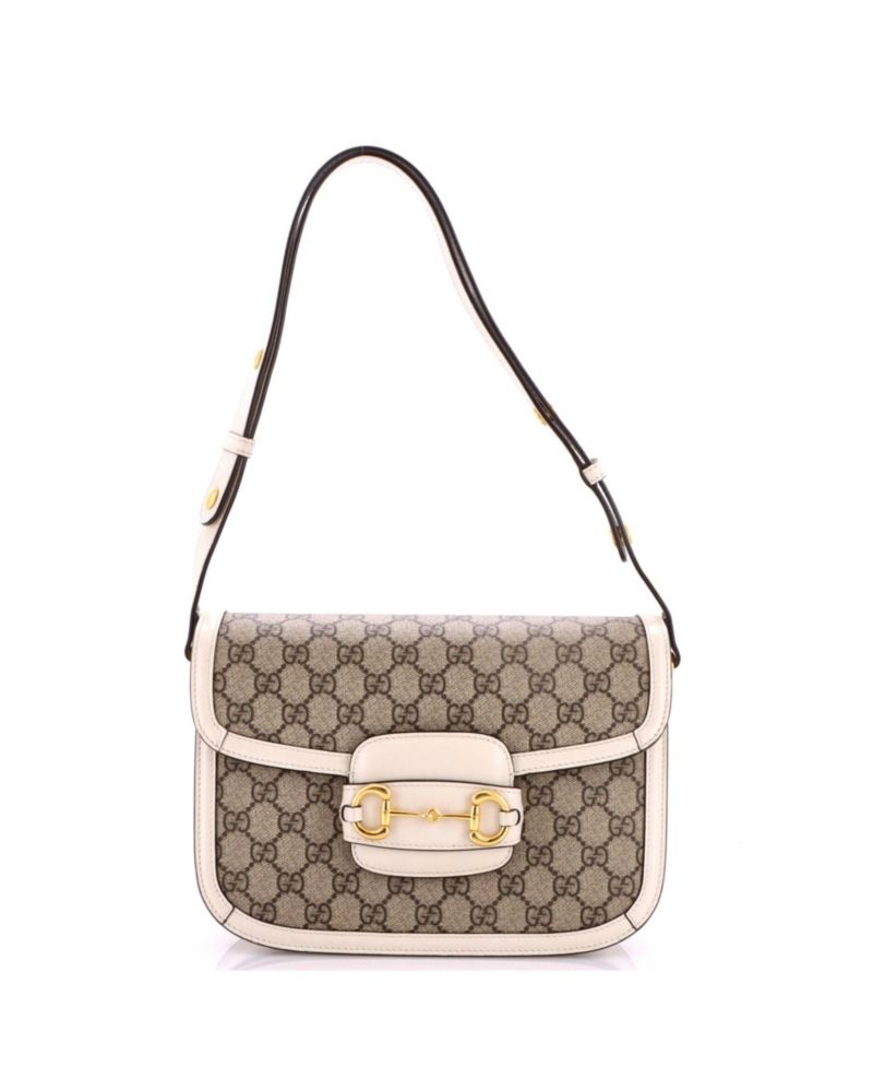 Small Horsebit 1955 Shoulder Bag GG Coated Canvas with Leather