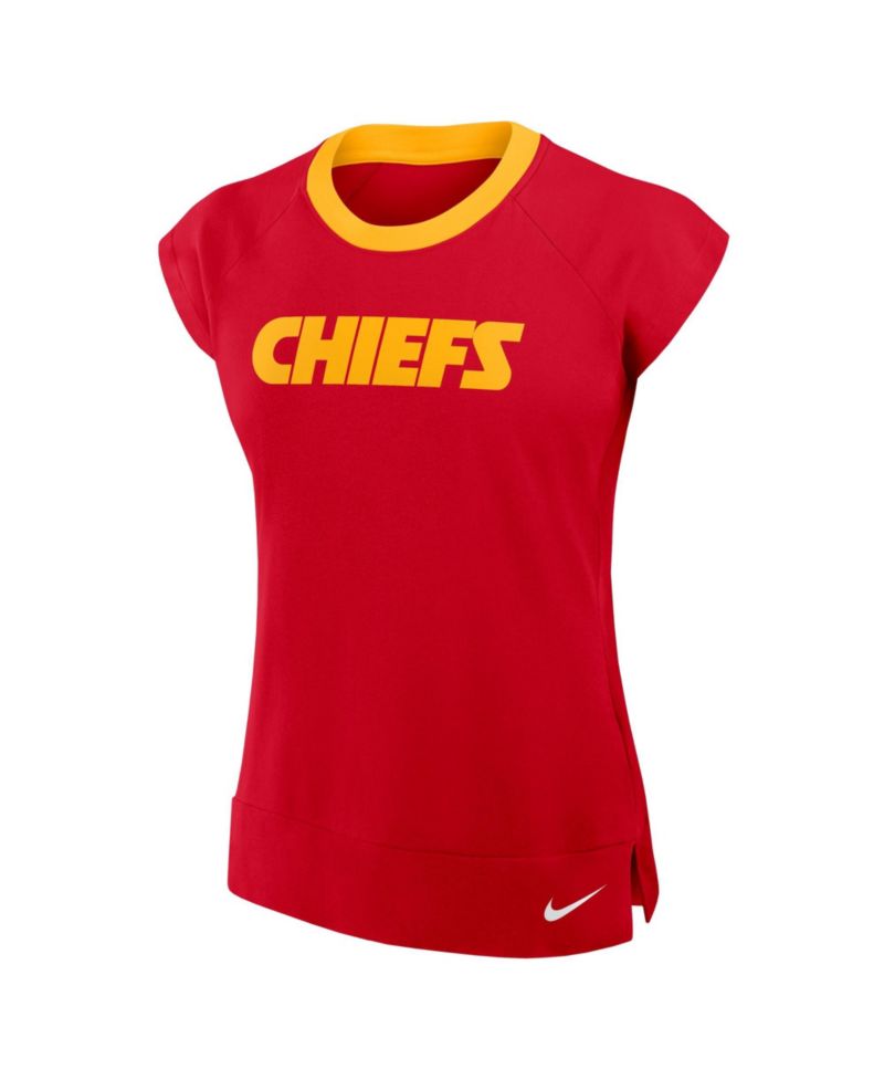 Women's Kansas City Chiefs Forward Progress Raglan Slim-Fit Short-Sleeve T-Shirt